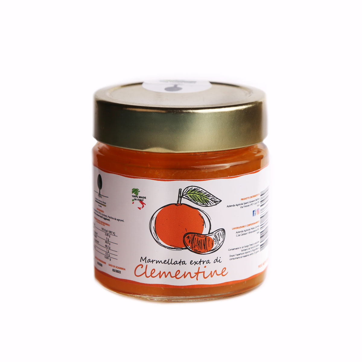 Vasetto di marmellata extra di clementine